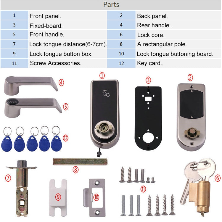 Password + Key + Sensor Card Zinc Alloy Red Bronze Electronic Door Lock Touch Screen Electronic Code Lock, OS8818-QGT Bronze Password + Key + Sensor Card Zinc Alloy Red Bronze Electronic Door Lock Touch Screen Electronic Code Lock, OS8818-QGT Bronze